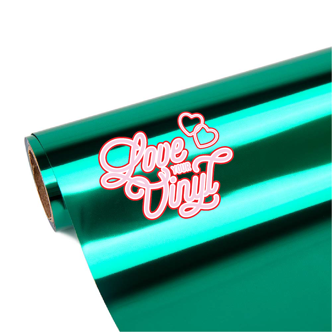 Turquoise Mirror Chrome Heat Transfer Vinyl
