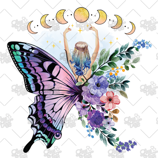 Butterfly Moon Phase Decal LYVD_143