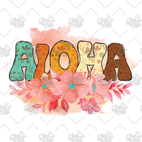 Watercolour Aloha Decal LYVD_179