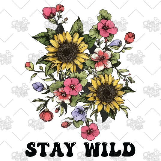 Floral Stay Wild Decal LYVD_201