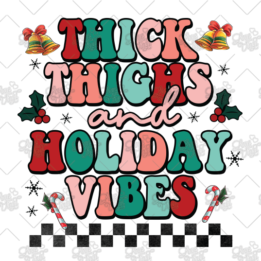 Thick Thighs Christmas Decal LYVD_206