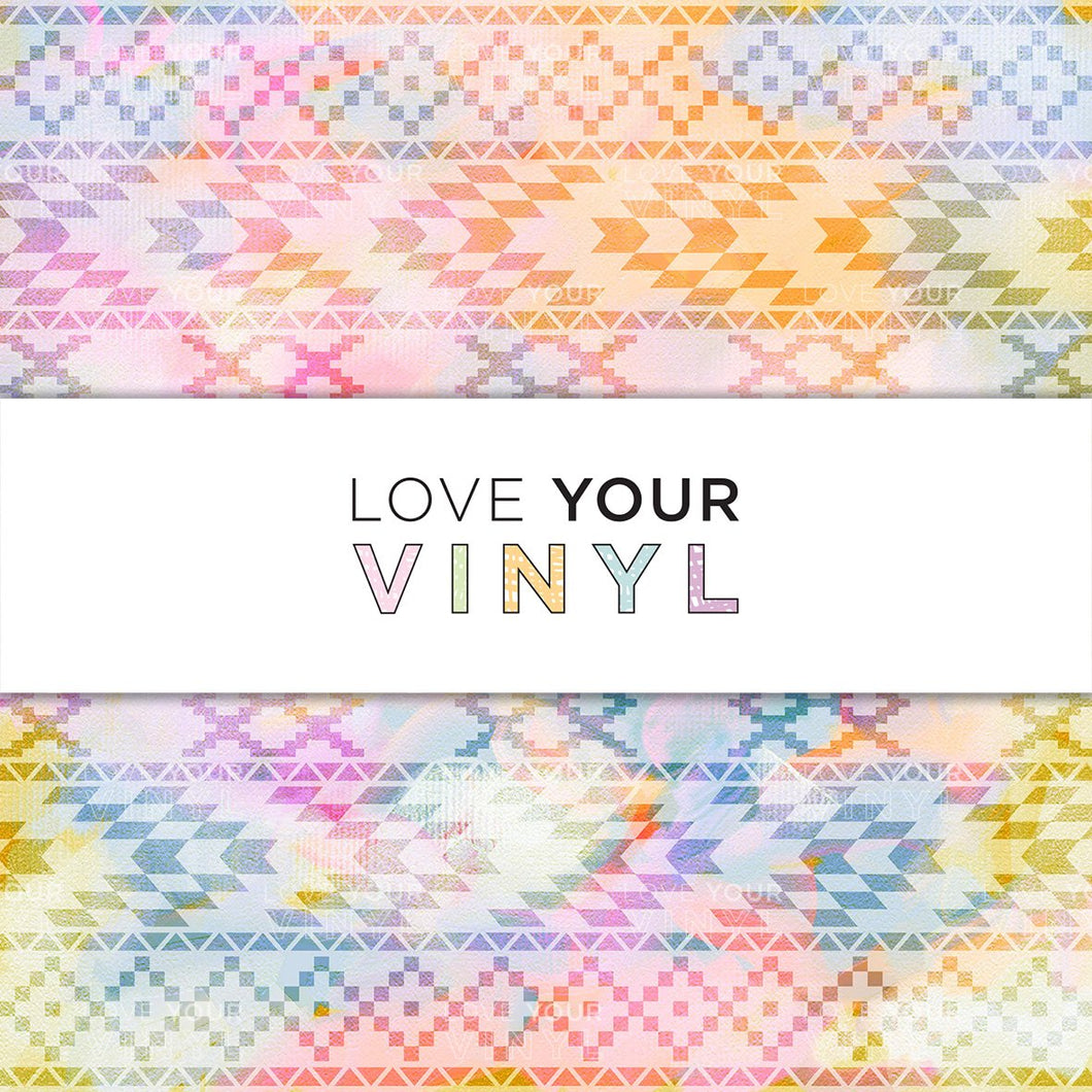 Rainbow Aztec Printed Self Adhesive Vinyl LYV_115