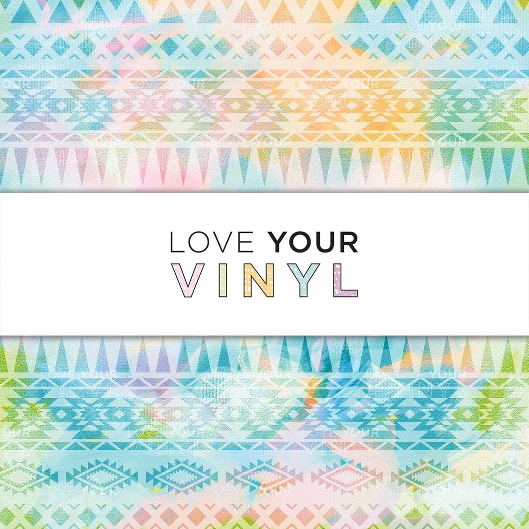 Rainbow Watercolour Aztec Patterned Vinyl LYV_116