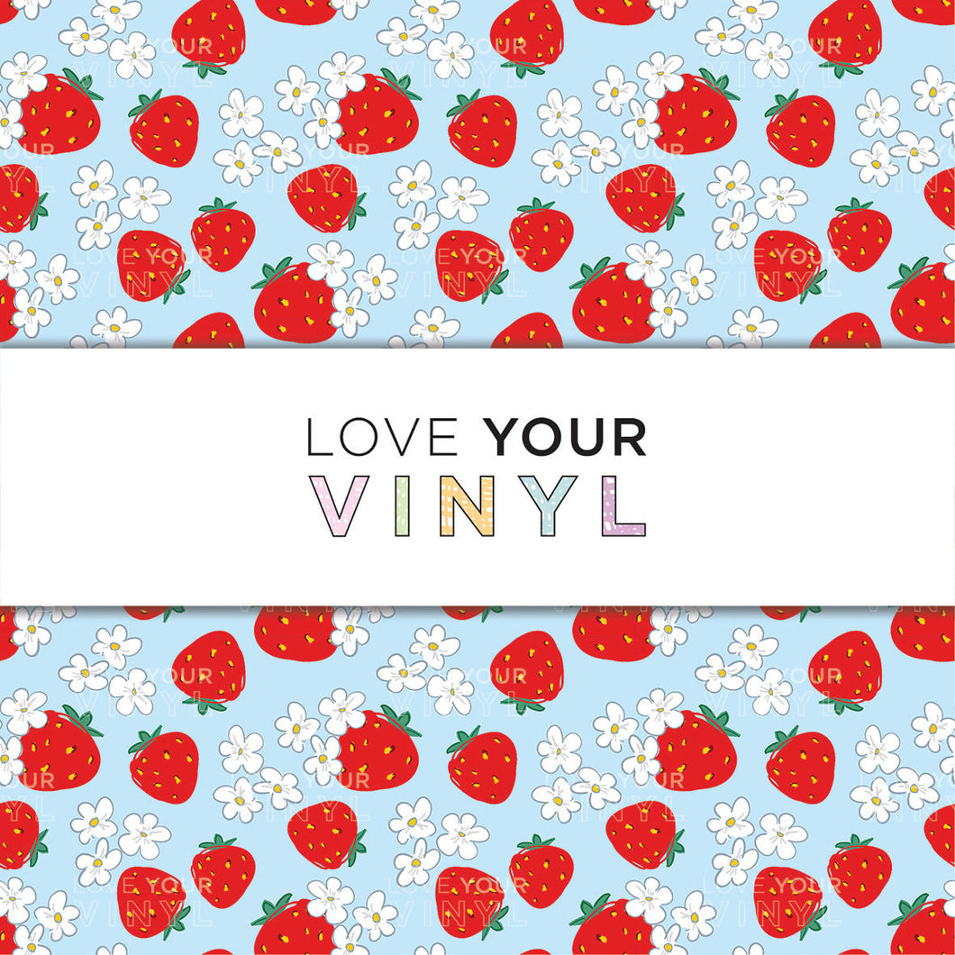 Strawberry Fruit Patterned Vinyl LYV_1511