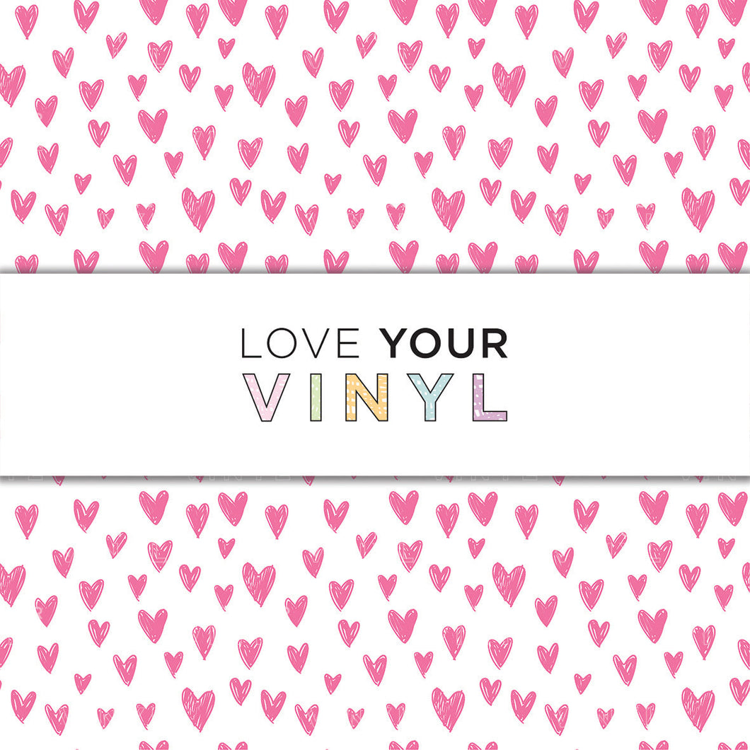 Love Heart Patterned Vinyl LYV_1512
