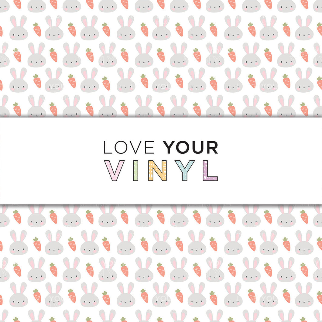 Easter Bunny Carrots Patterned Vinyl LYV_1518