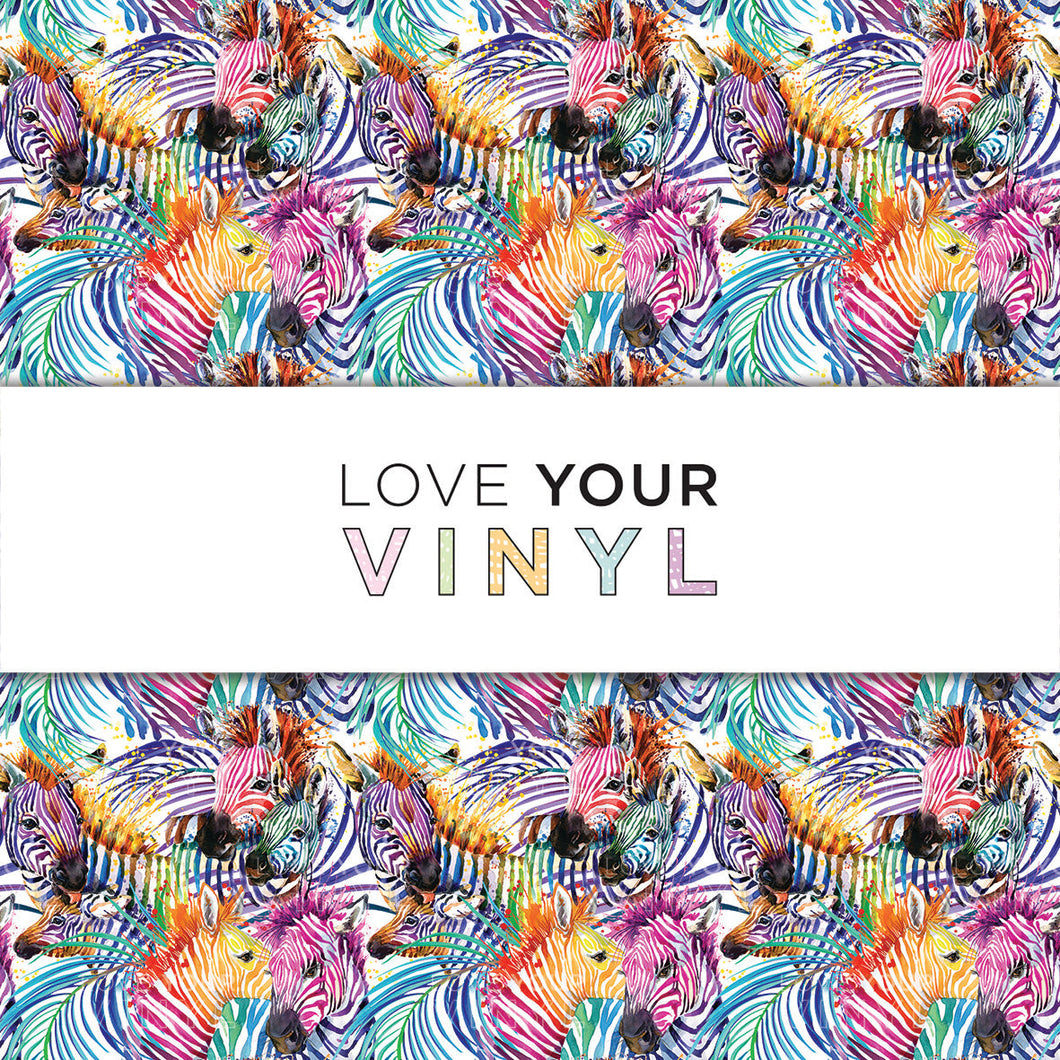 Rainbow Zebra Patterned Vinyl LYV_1555