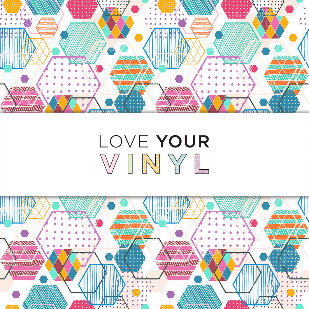 Geometric Hexagon Patterned Vinyl LYV_1571