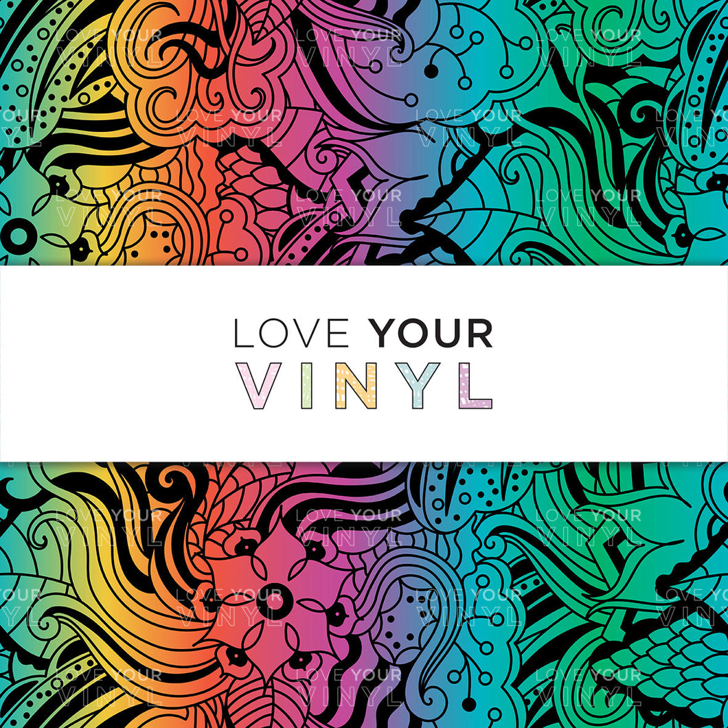 Rainbow Paisley Patterned Vinyl LYV_1573