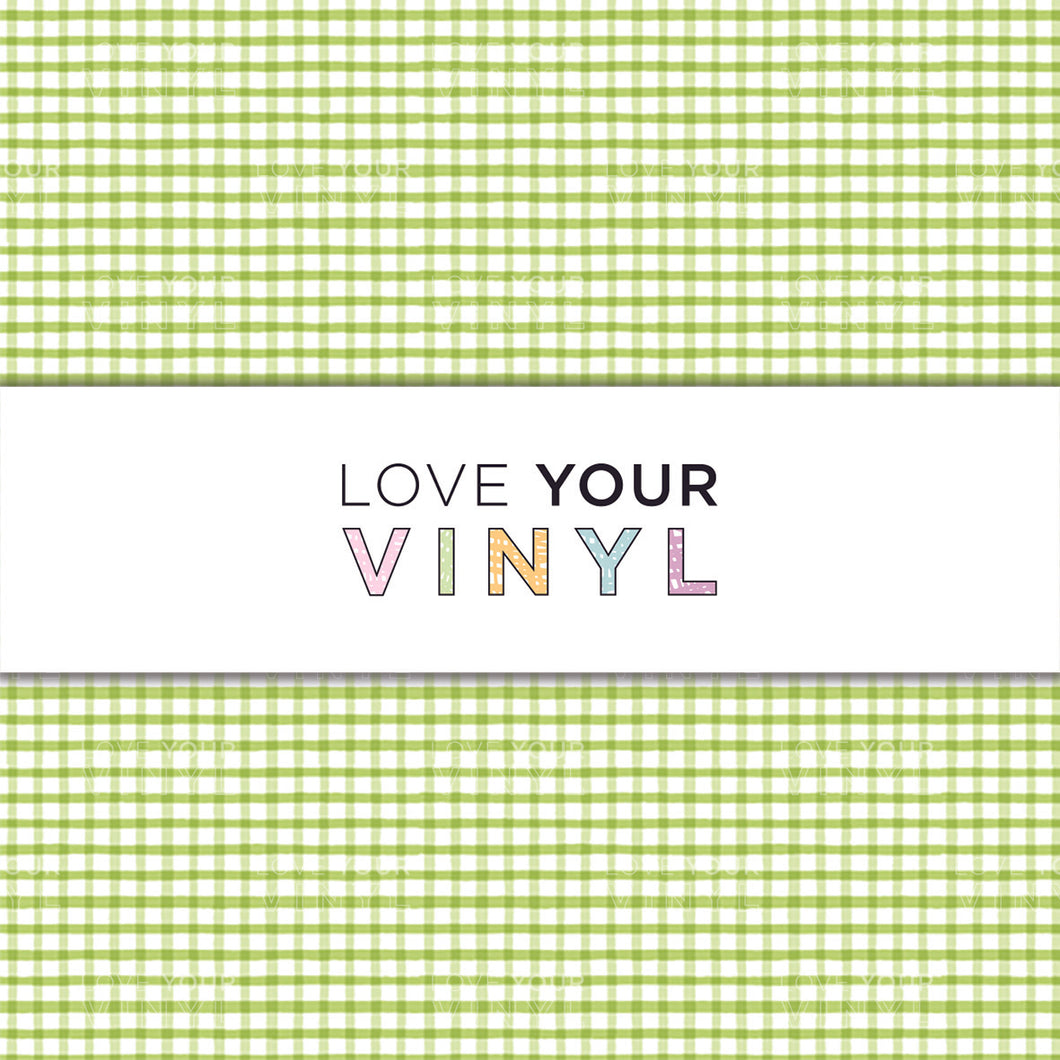 Green Gingham Patterned Vinyl LYV_1594