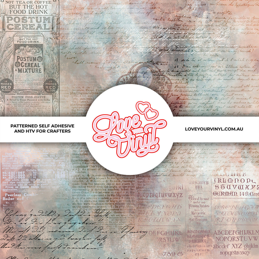 Vintage Scrapbook Patterned Vinyl LYV_1682