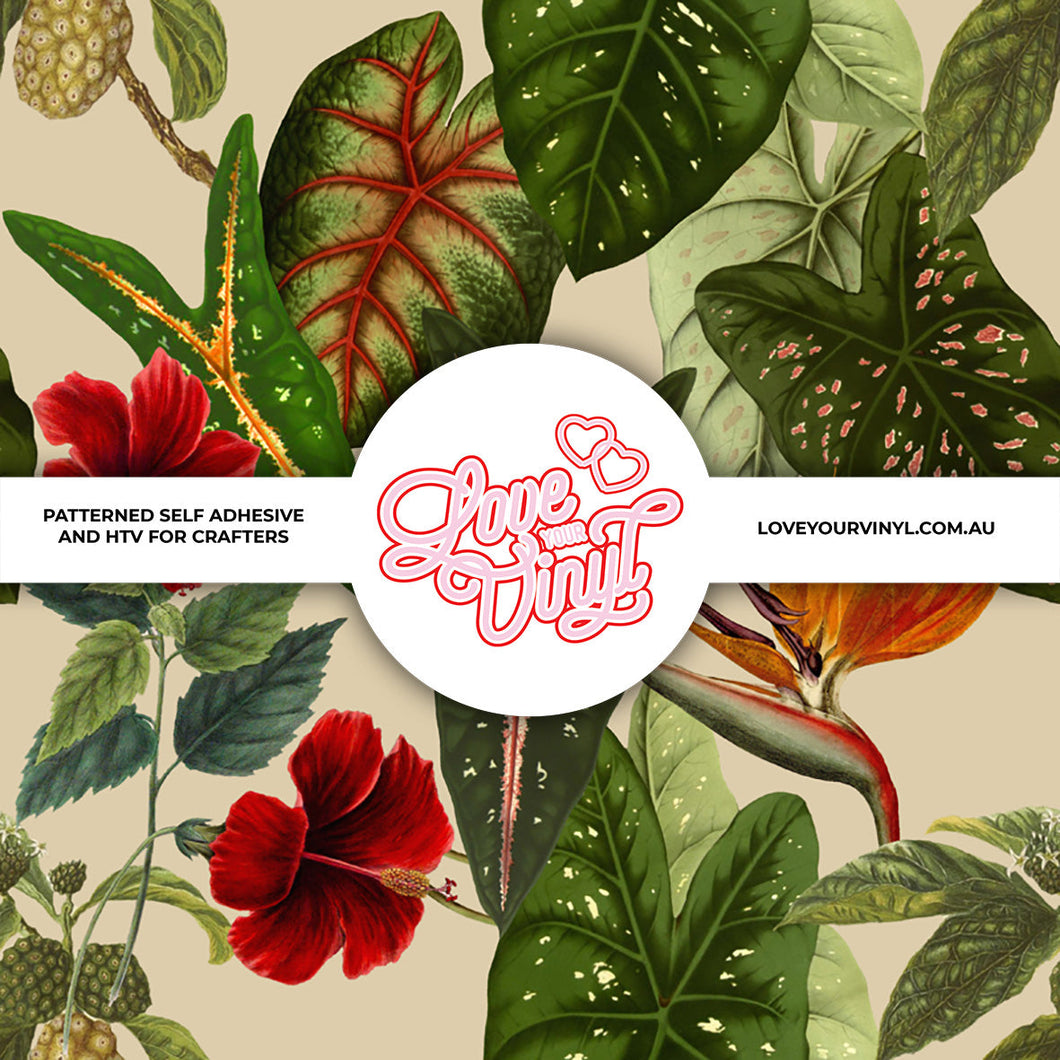 Leaves Patterned Vinyl LYV_1700