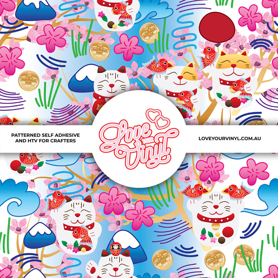 Lucky Cats Patterned Vinyl LYV_1713