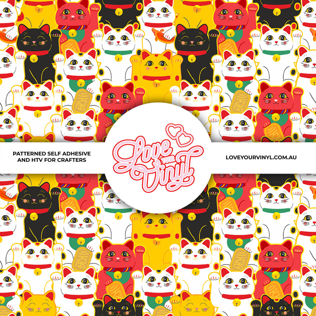 Lucky Cats Patterned Vinyl LYV_1722