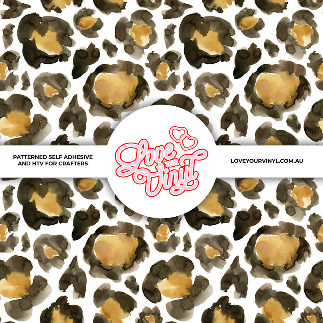 Watercolour Leopard Print Patterned Vinyl LYV_1724