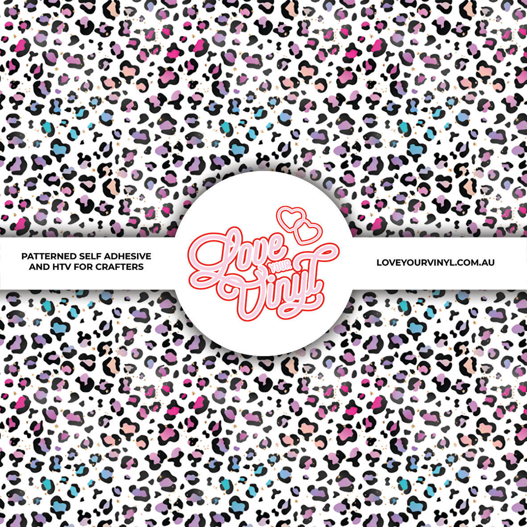 Rainbow Leopard Print Patterned Vinyl LYV_1741