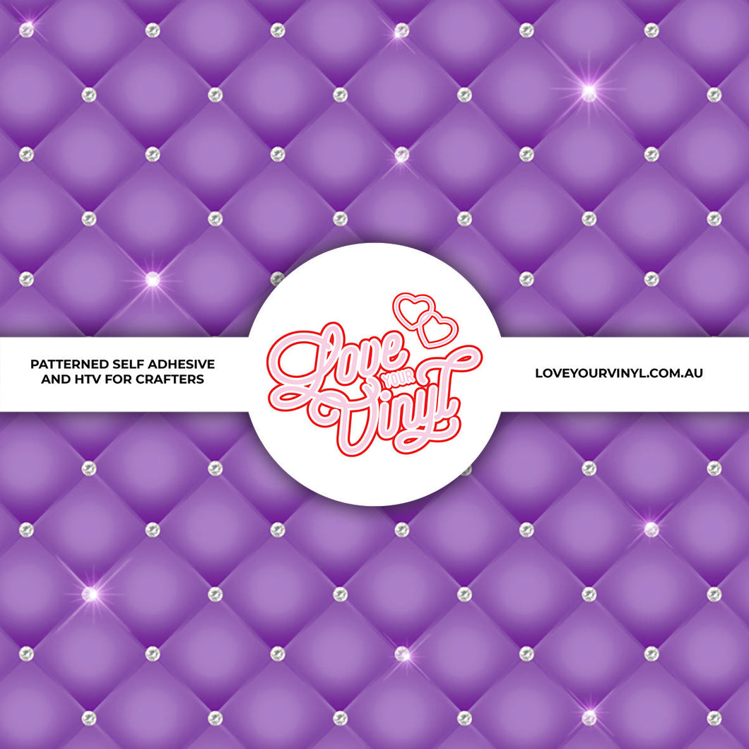 Purple Quilted Diamond Patterned Vinyl LYV_1750
