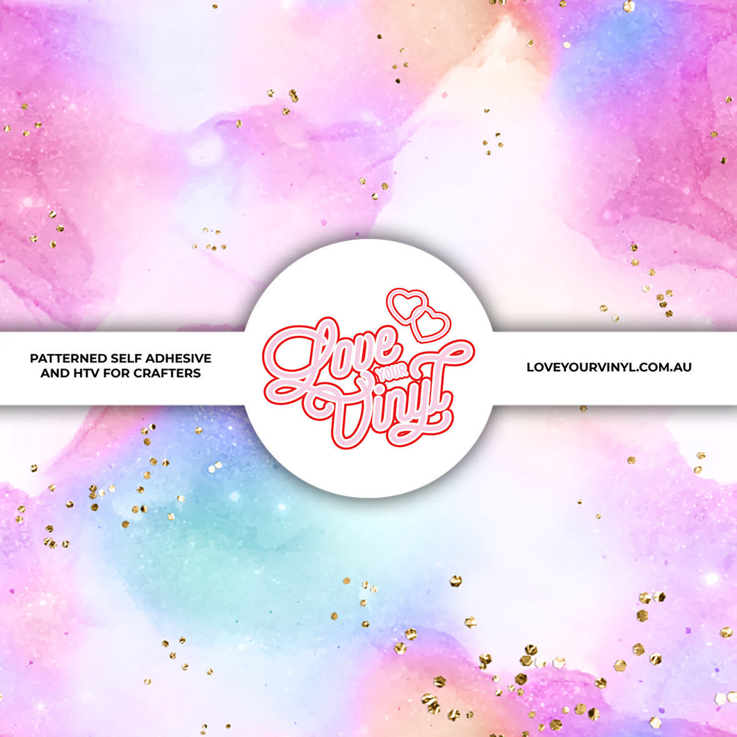 Pastel Watercolour Patterned Vinyl LYV_1758