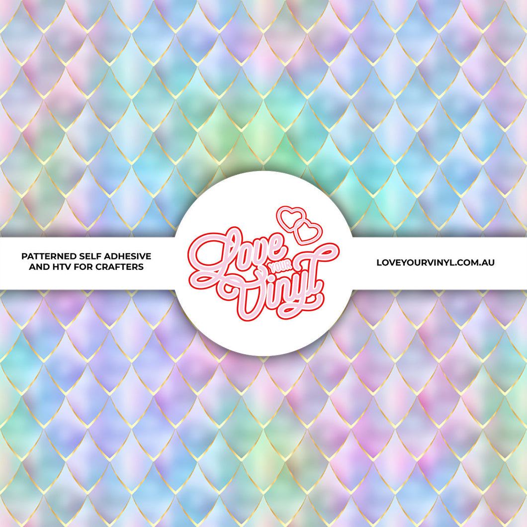 Pastel Rainbow Abstract Patterned  Vinyl LYV_1772