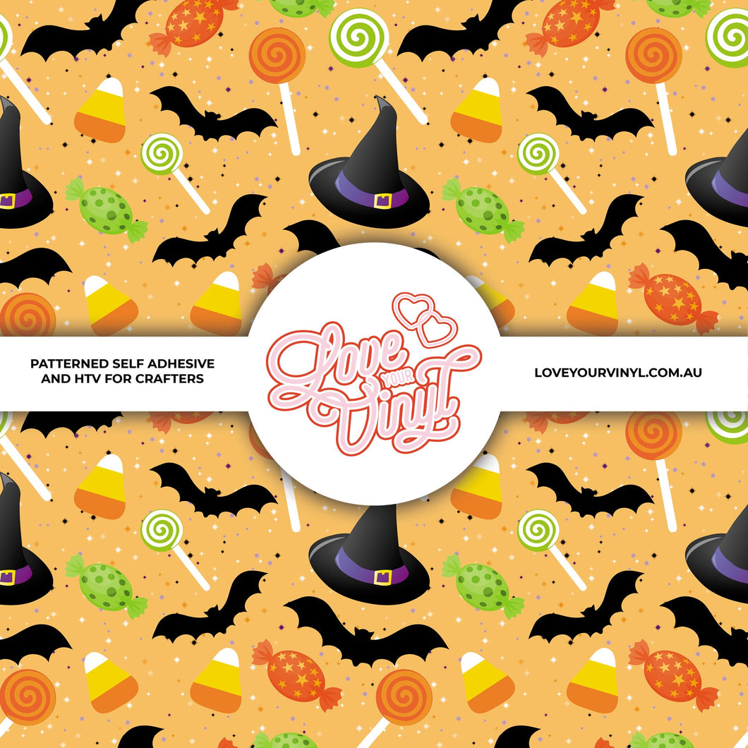 Halloween Witches Candy Patterned Craft Vinyl LYV_1803