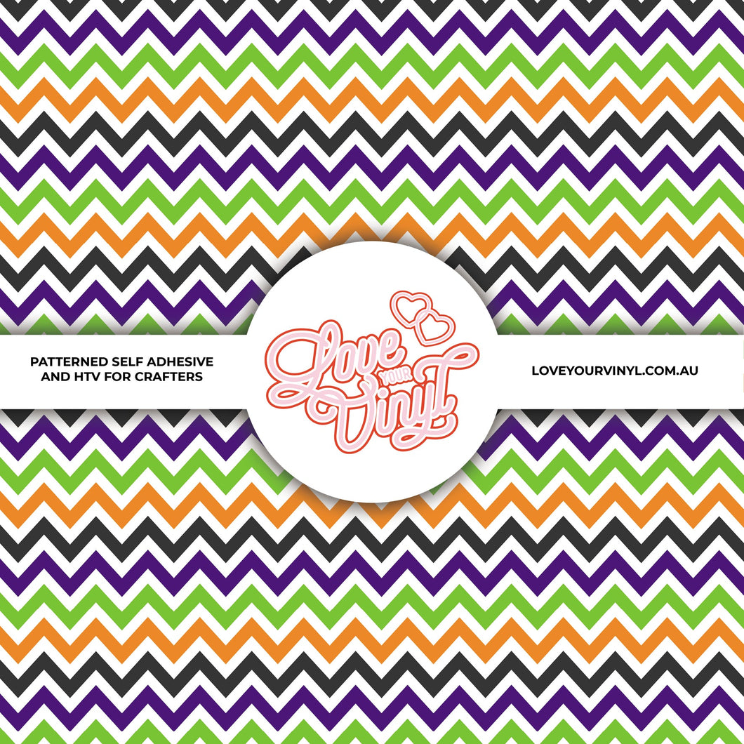 Halloween Chevron Patterned  Craft Vinyl LYV_1818