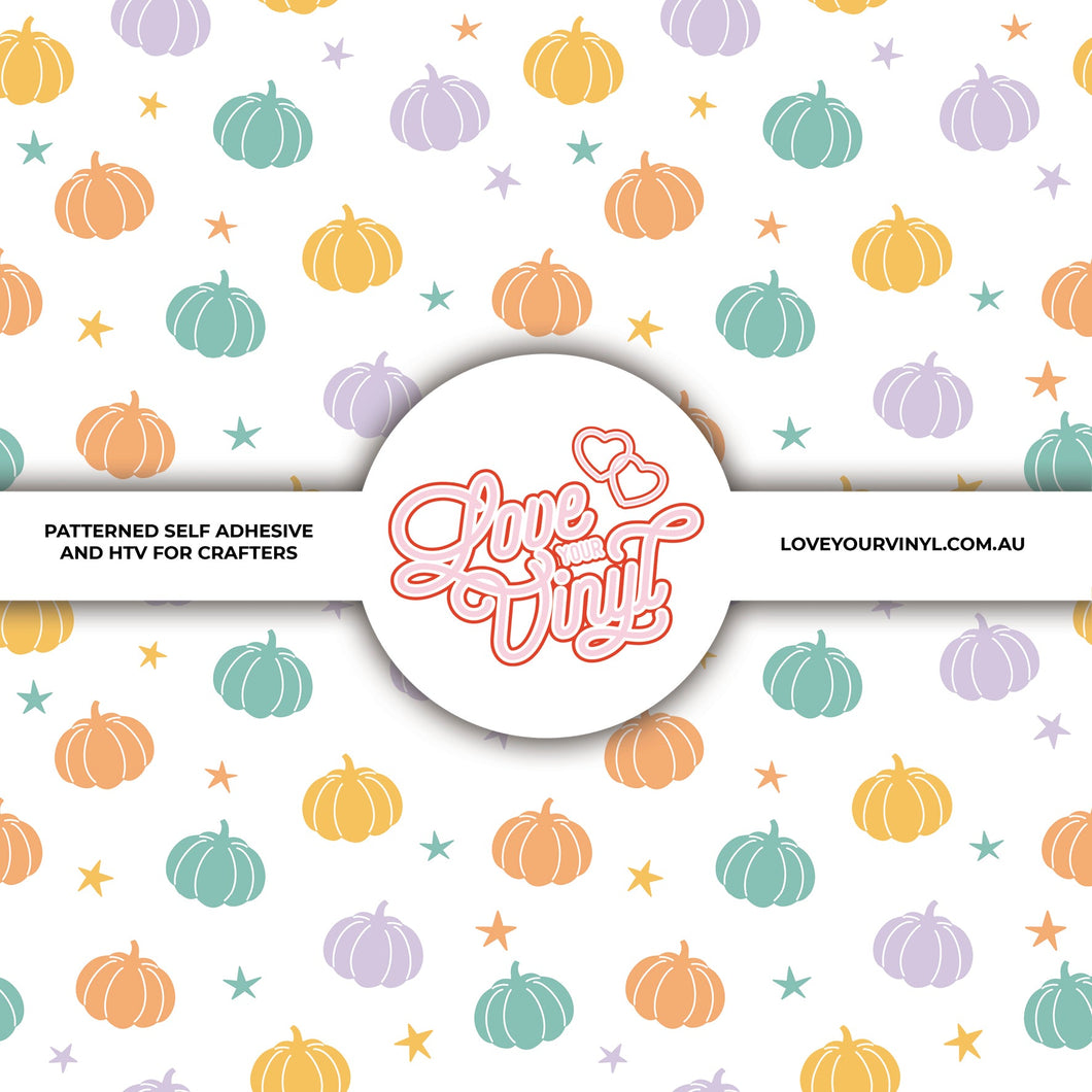 Halloween Cute Pumkins Patterned Craft Vinyl LYV_1850