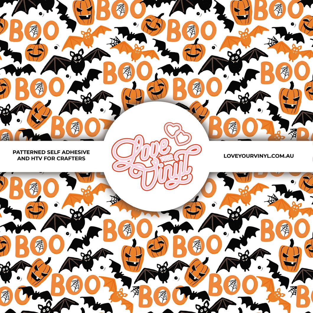 Halloween Boo Bats Patterned Vinyl LYV_1886