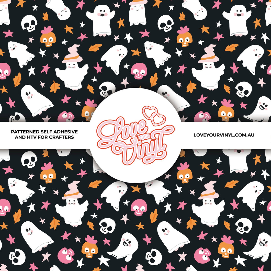Halloween Ghosts Patterned Vinyl LYV_1894