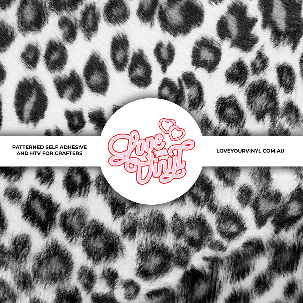 Snow Leopard Patterned Vinyl LYV_1903