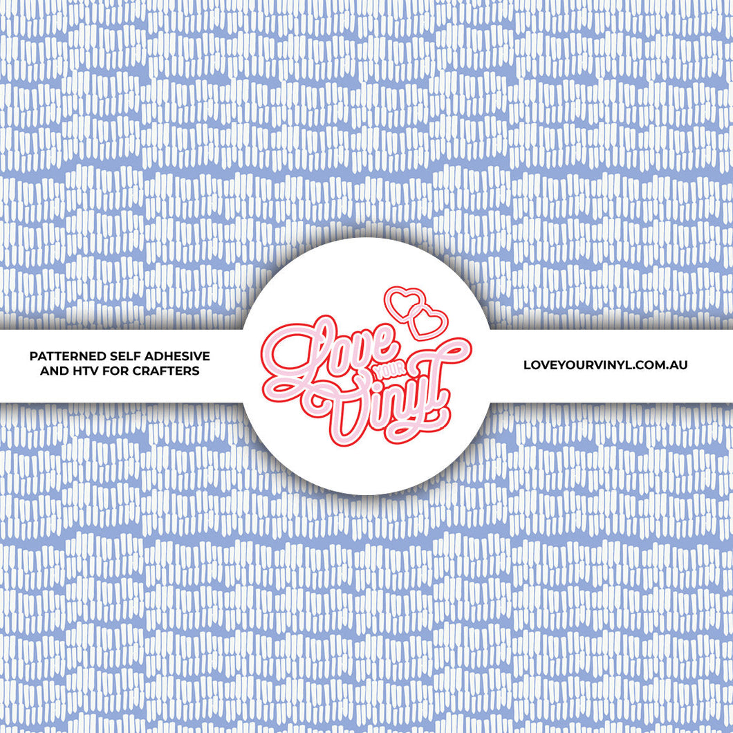 Blue Dashes Patterned Vinyl LYV_1917