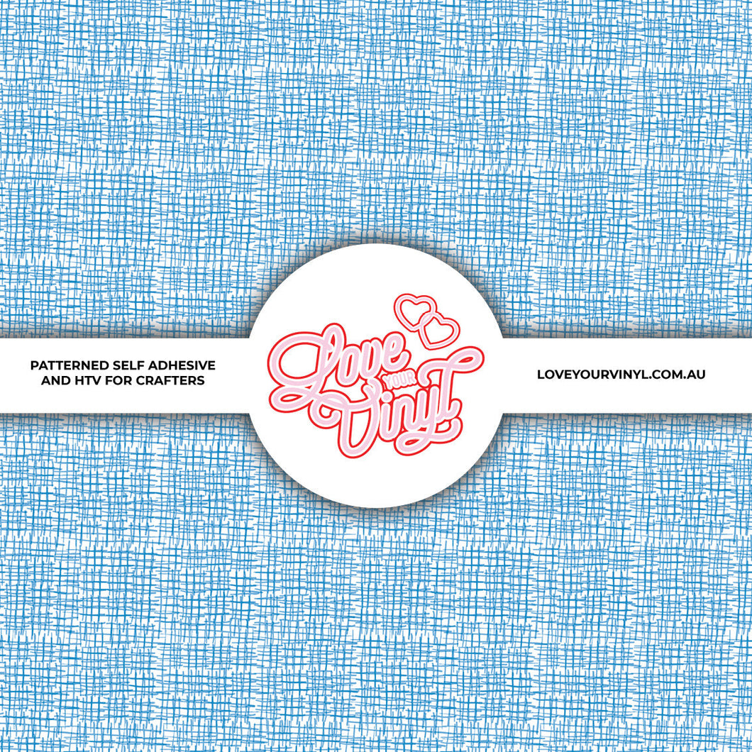 Blue Checks Patterned Vinyl LYV_1923