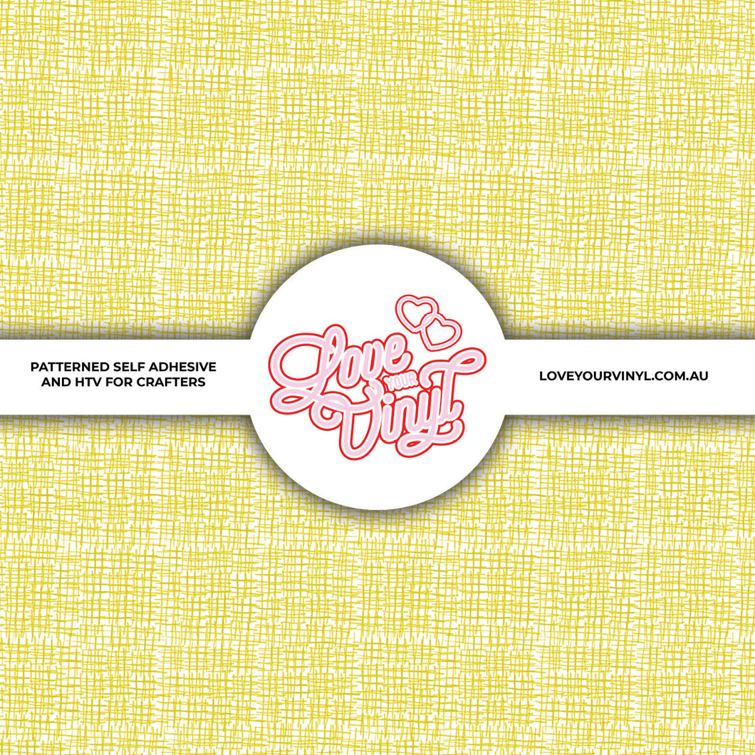 Yellow Checks Patterned Vinyl LYV_1925
