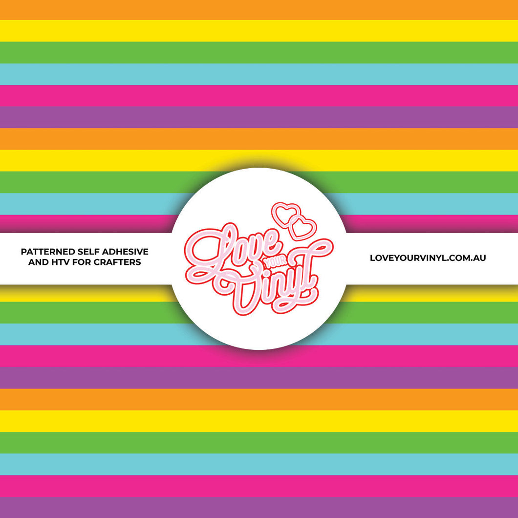 Rainbow Stripes Patterned Vinyl LYV_1949