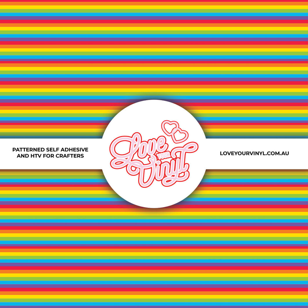 Rainbow Stripes Patterned Vinyl LYV_1960