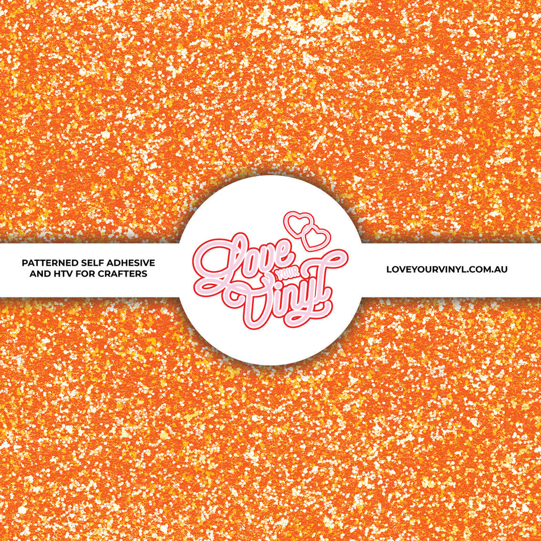 Orange Glitter Patterned Vinyl LYV_1971