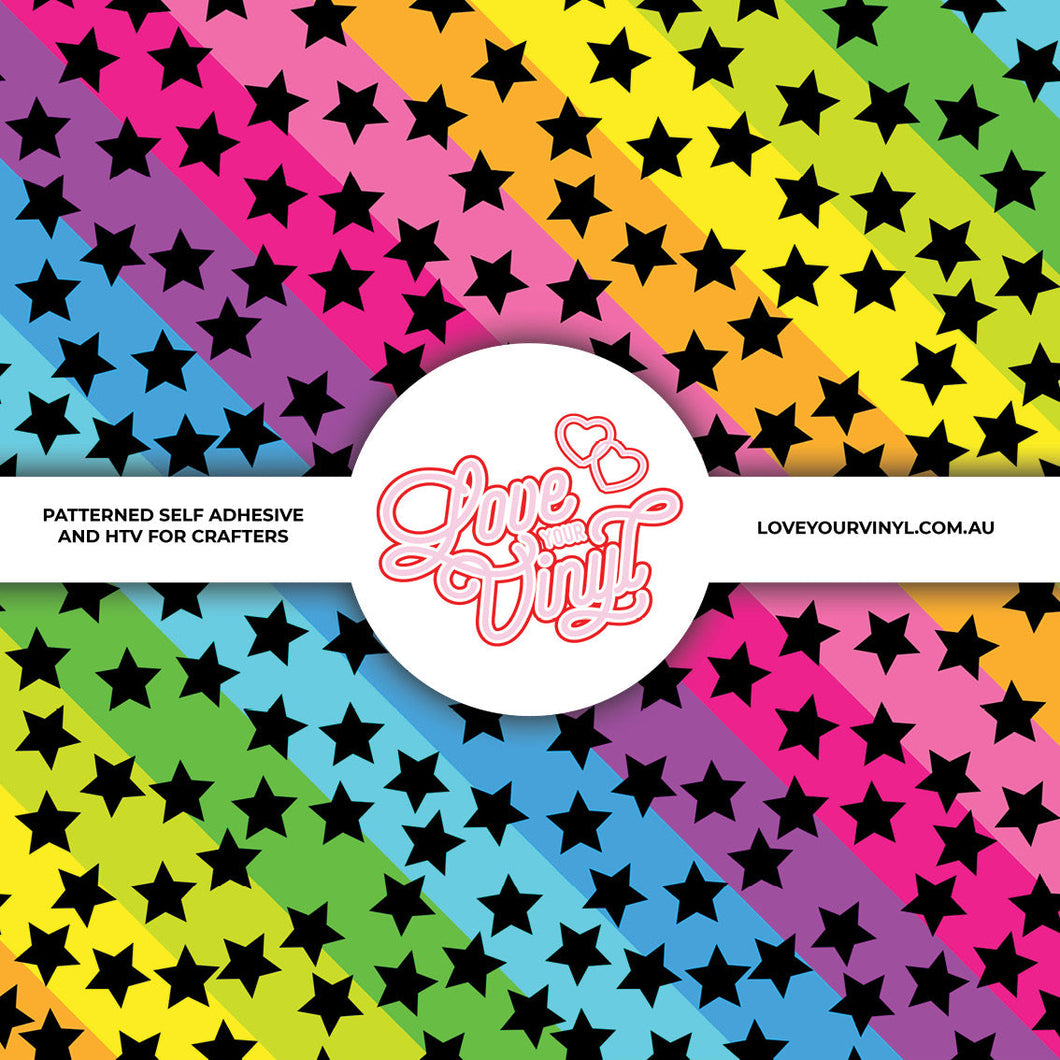 Rainbow Stars Patterned Vinyl LYV_1988