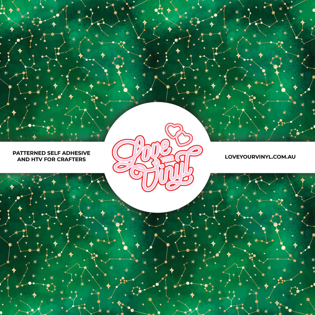 Green Astronomy Patterned Vinyl LYV_2075