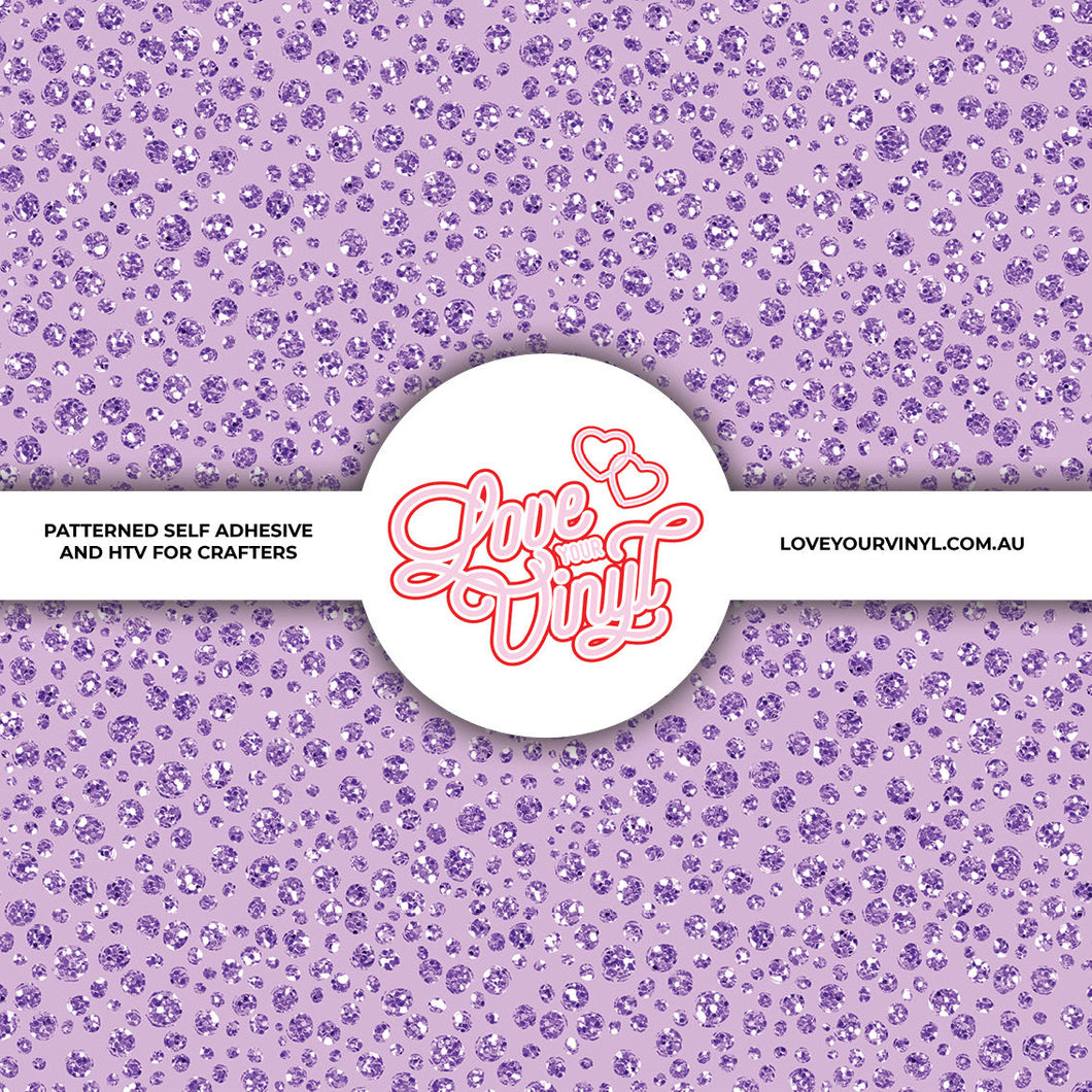 Purple Glitter Patterned Vinyl LYV_2123