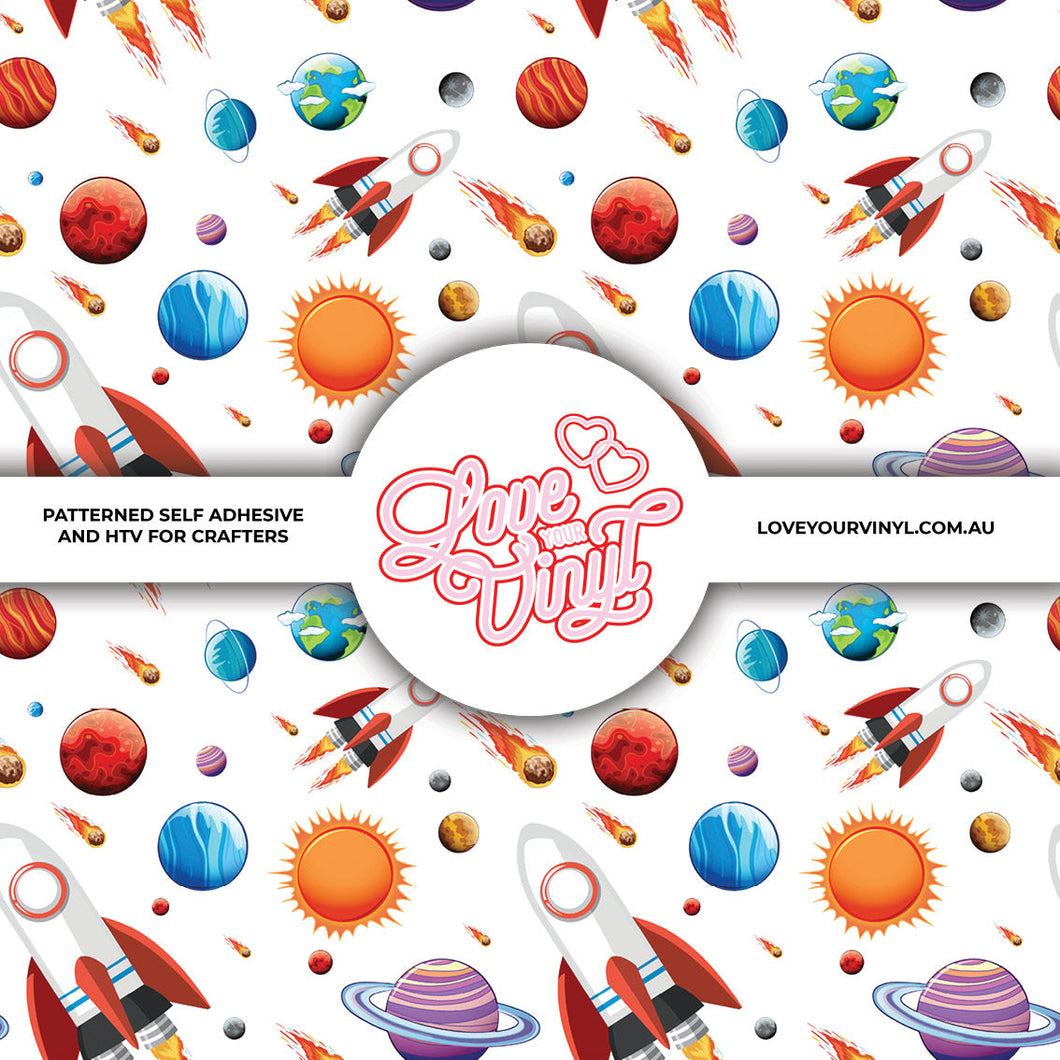 Space Planets Patterned Vinyl LYV_2139