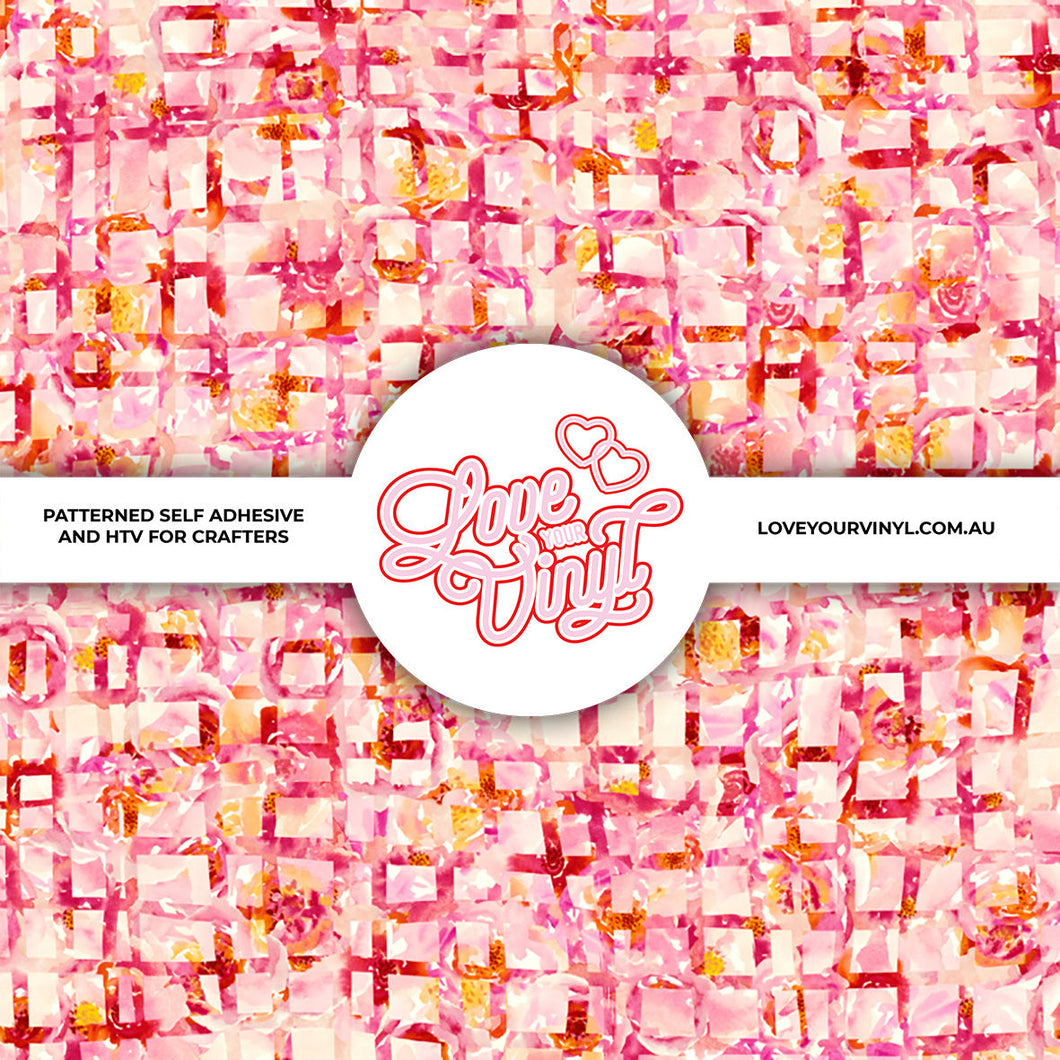 Abstract Floral Patterned Vinyl LYV_213