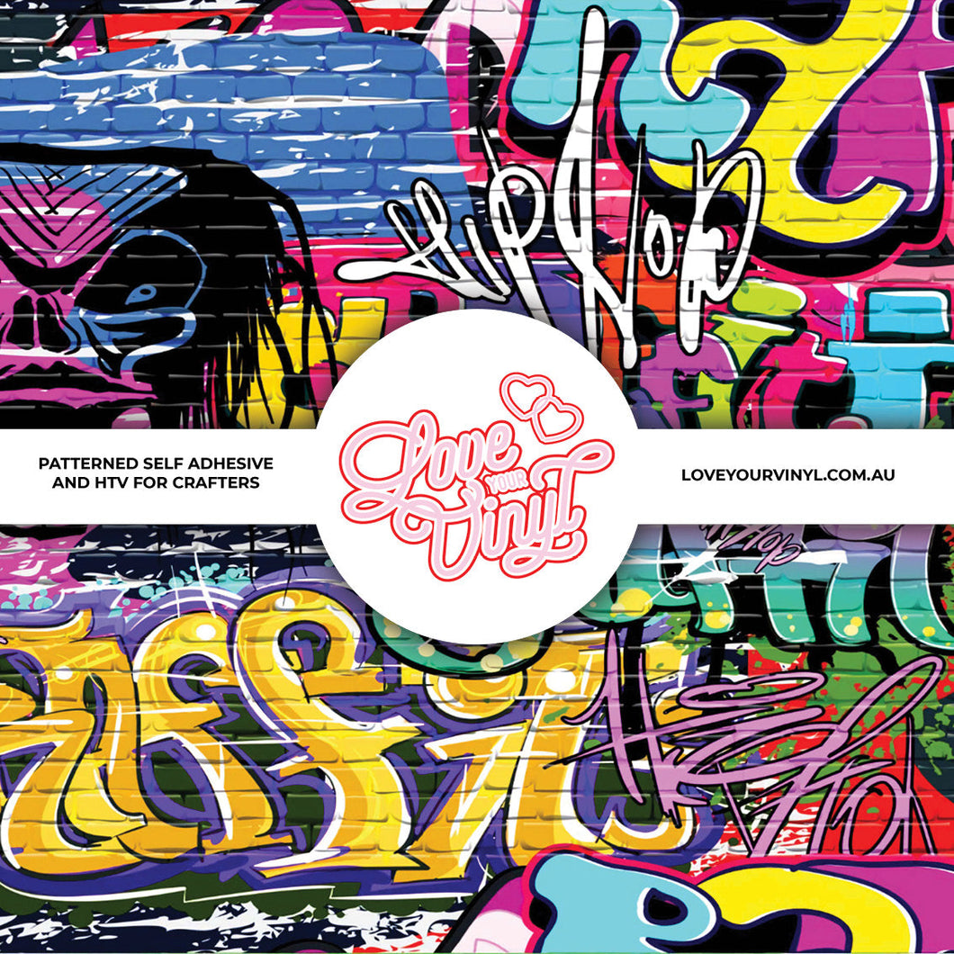 Graffiti Patterned Vinyl LYV_2144