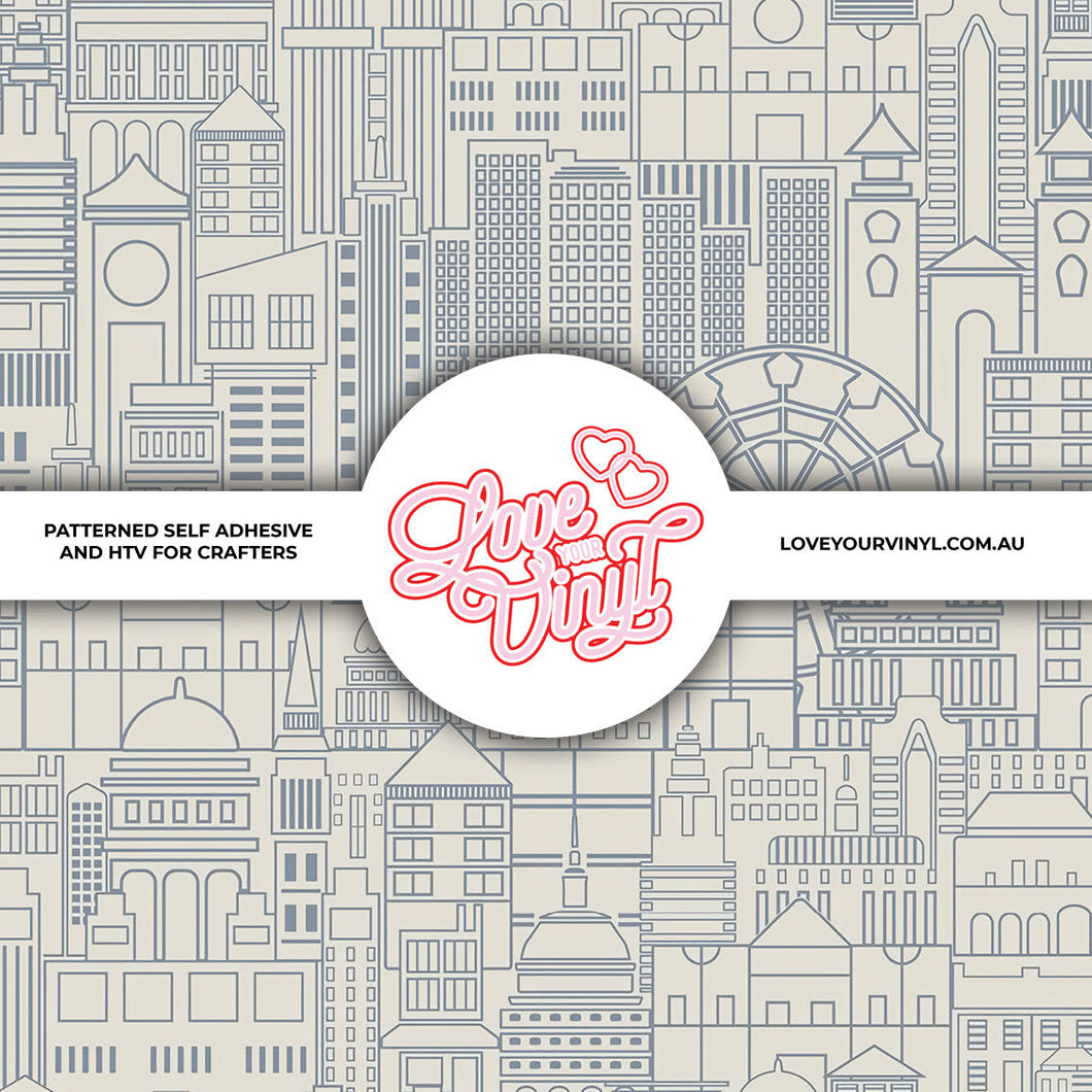 City Buildings Patterned Vinyl LYV_2150