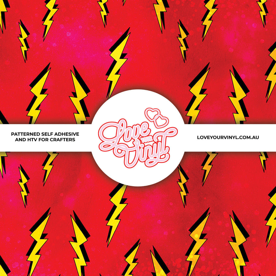Comic Book Lightening Patterned Craft Vinyl LYV_2179