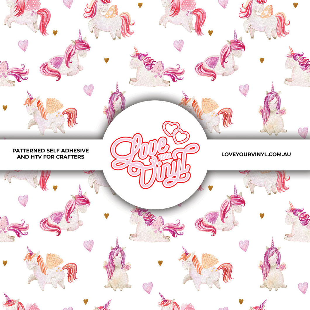 A Princesses Unicorn Patterned Craft Vinyl LYV_2185
