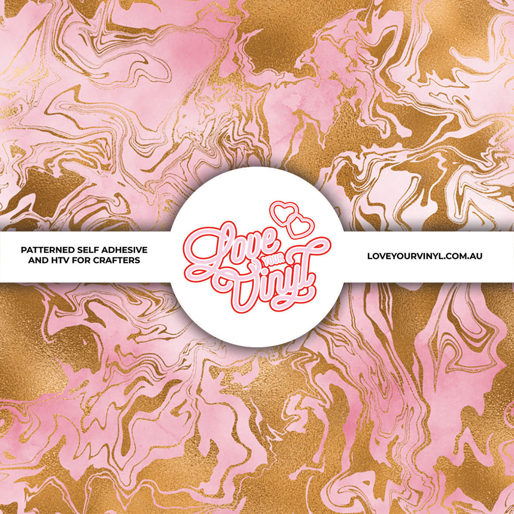 Pink Gold Swirl Patterned Vinyl LYV_218