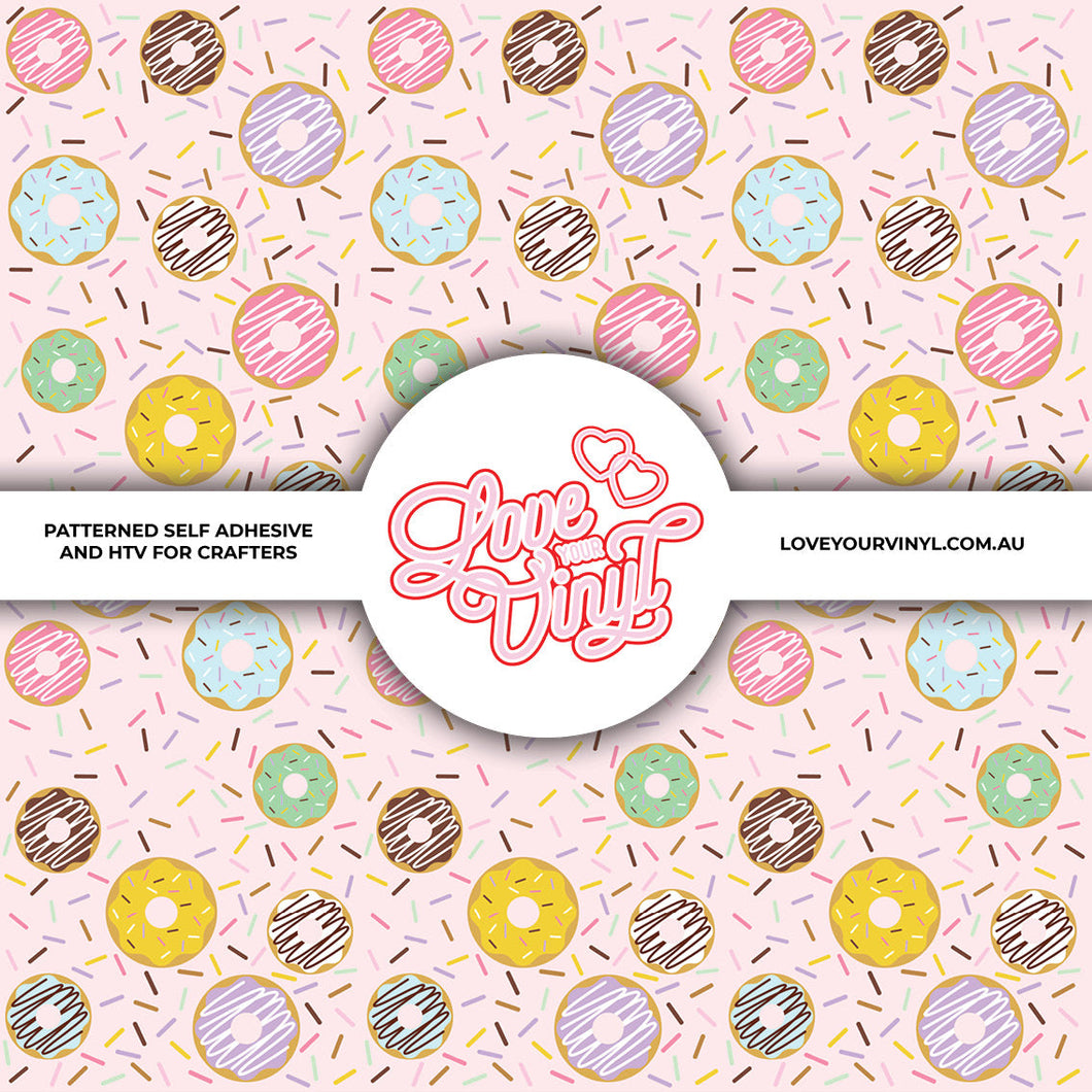 Pastel Pink Donuts Patterned Craft Vinyl LYV_2199