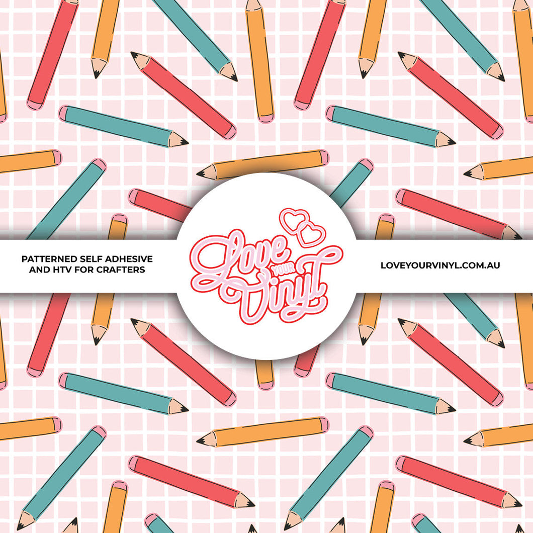 Pencils Patterned Vinyl LYV_2231