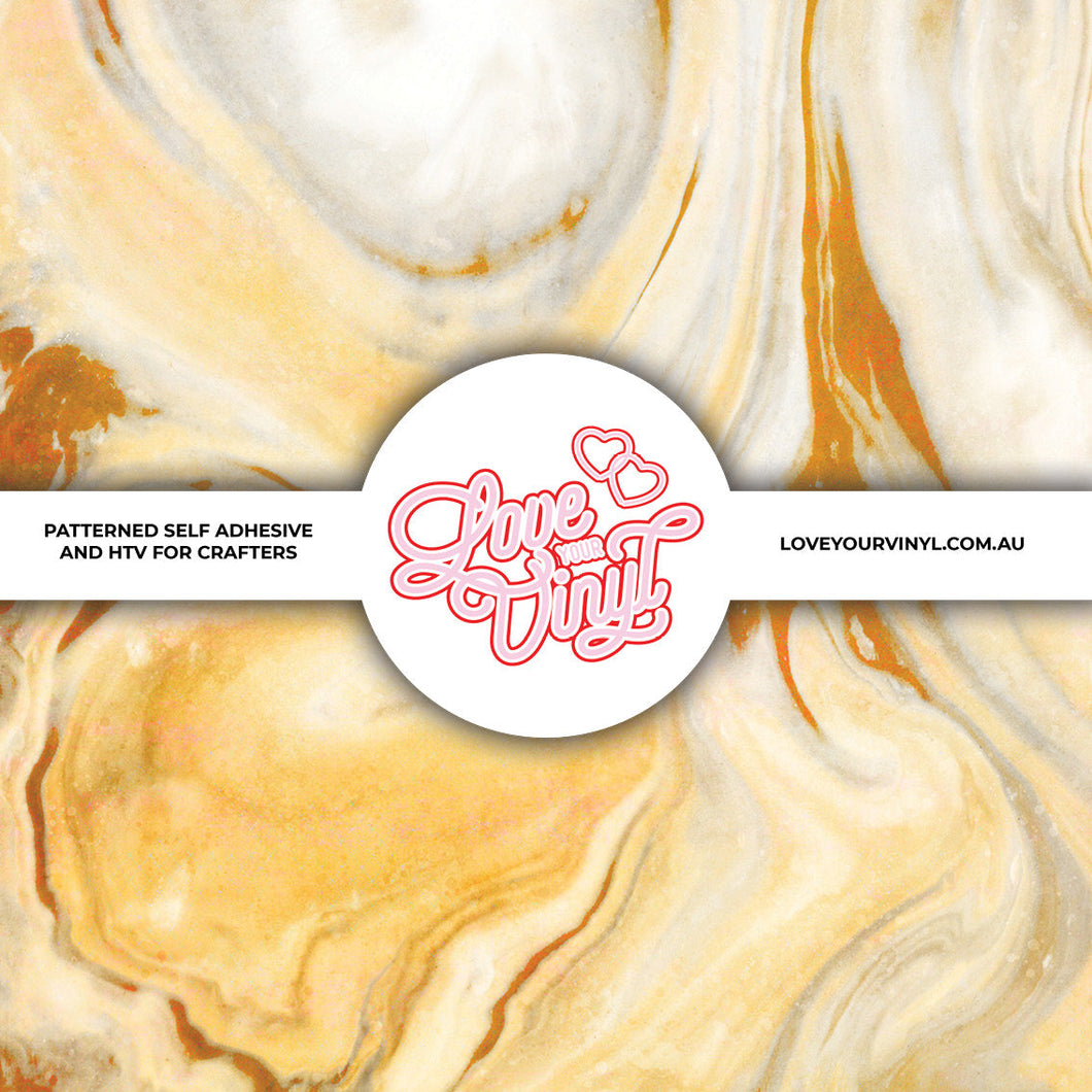 Yellow Gold Marble Patterned Vinyl LYV_2243