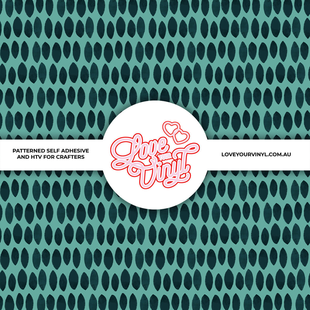 Teal Spots Patterned Vinyl LYV_227