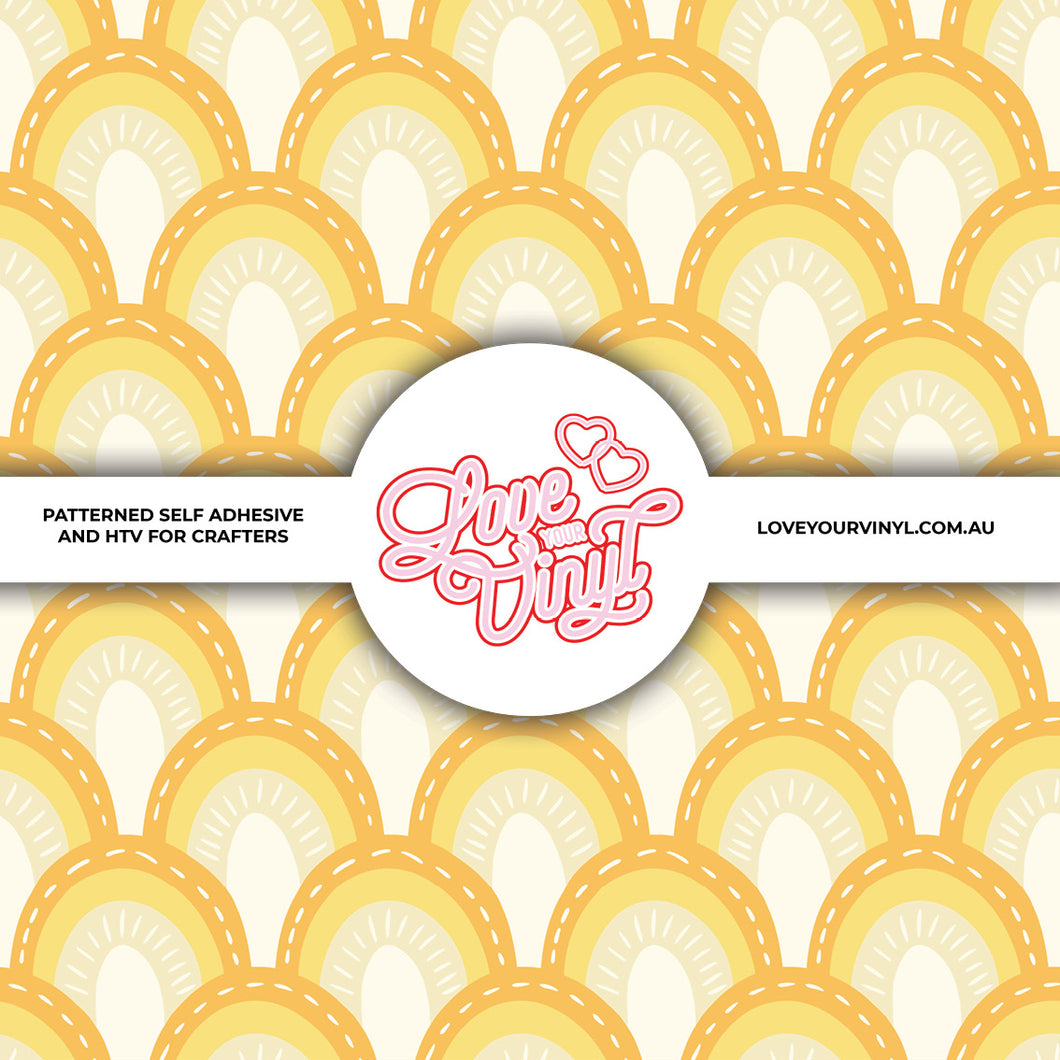 Yellow Rainbows Patterned Vinyl LYV_2283